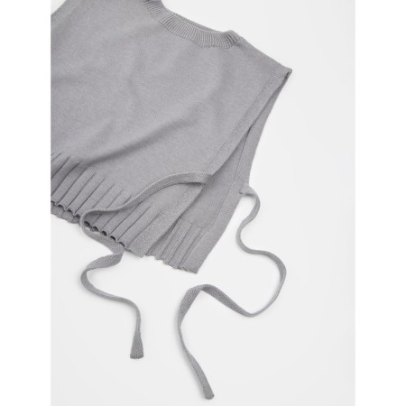 Knitted children's vests Amarobaby Bow, height 140 cm, color gray color-18