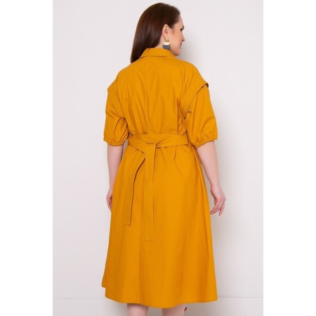 Dress shirt female Prima Linea, size 58, orange color-2