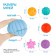 A set of developing tactile balls “Flower”, with a squeak, 7 pcs, crumb I