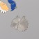 Decor for creativity metal, enamel "sun + month" set 2 pcs 2.9x2.7 cm
