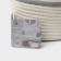 Basket for storage ladled handmade LadoM "Dorian", cotton, 18 × 18 × 15 cm, white-gray color