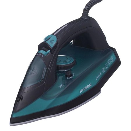 Iron Hyundai H-Si01124, 2600 W, ceramic sole, 25 g/min, 420 ml, black-green