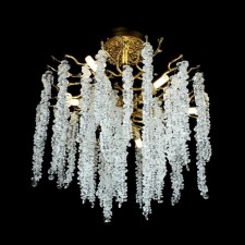 Crystal chandelier Gerhort G31320/8GD+CL, 8x5W, G9, 40x60x60 cm, gold color