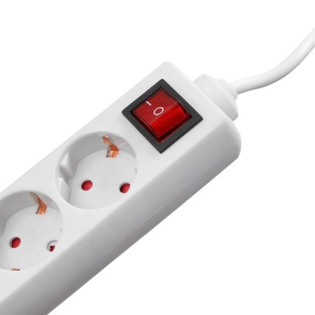 Extension cord Luazon Lighting, 3 sockets, 10 m, 6 A, 1300 W, 3x0.75 mm2, s/k, with off., B-2