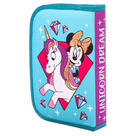 Penal frame, 1 section, 140x210x40 mm, folding pocket, tissue, Minnie Mouse and unicorn-2