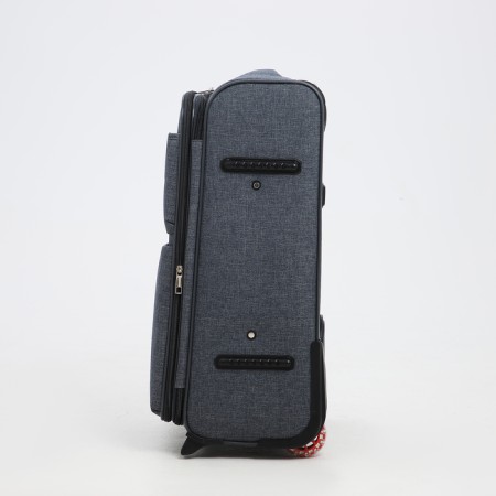 Small suitcase 24 "On the zipper, code castle, with extension, the color is gray-2