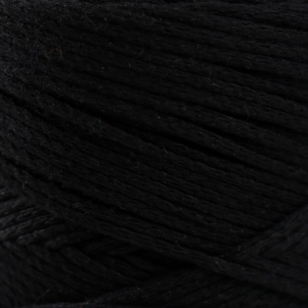 Yarn "Macrame Cotton" 20% polyester, 80% cotton 225m/250g (750 black)-2