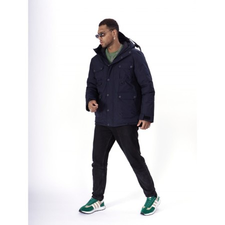 Ski jacket men's, size 52, the color is dark blue-24