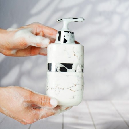 A set of accessories for the bathroom "Westeros", 4 items (soap dish, soap dispenser 390 ml, 2 cups), white color-2