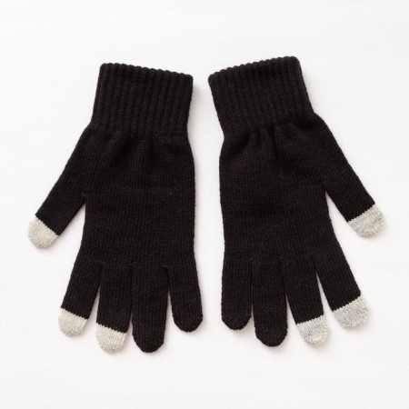 Male gloves, black color, size 22
