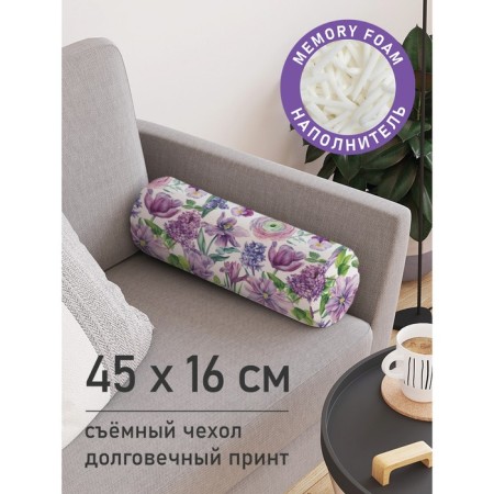 Pillow Roller "Flower art, decorative, size 16x45 cm