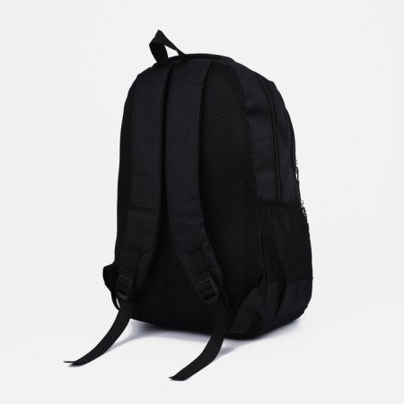 A backpack with a zipper, 3 outer pockets, black color-3