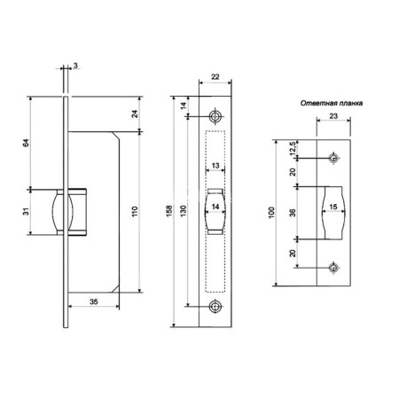 Roller clip "Apex" R-0002-CR, chromium color-1