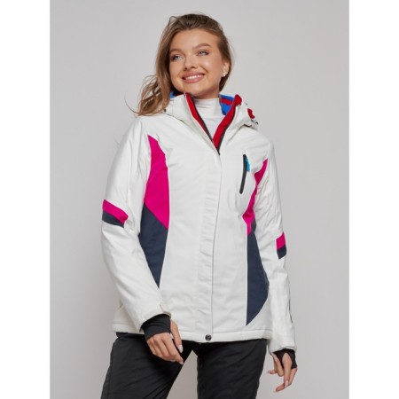 Ski jacket women's winter, size 50, white color-1