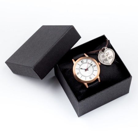 Gift set of unisex "Karini" 2 in 1: Watch and bracelet, D-3 cm