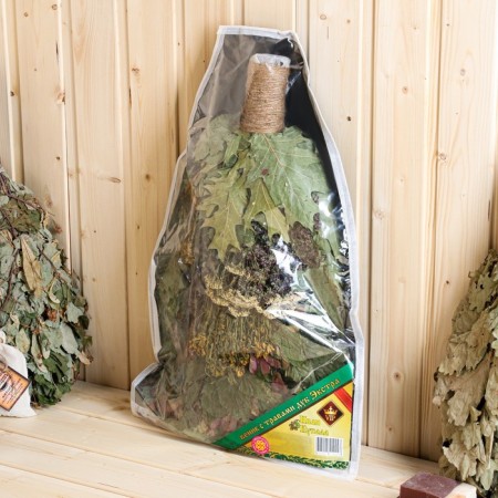 A broom for a bath oak with herbs, in a bag with a zipper-4