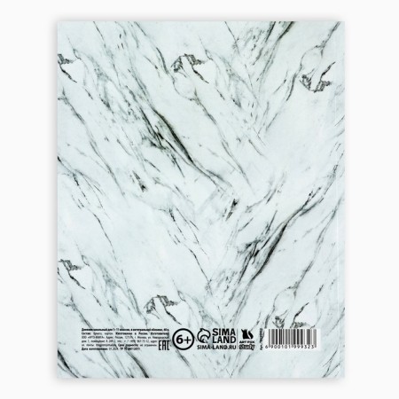 School diary for grade 1-11, in an integrated cover, 40 l. "Marble gray"-4