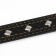 Collar of two-layer leather decorated, 64 x 3 cm, Osh 40-55 cm, black