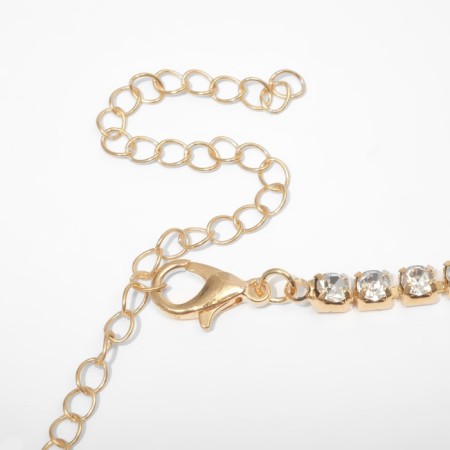 Choker "Butterflies" miniature, white color in gold, 30 cm-1