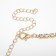 Choker "Butterflies" miniature, white color in gold, 30 cm