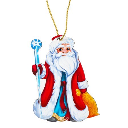 New Year's wooden pendant "New Year! Santa Claus"-4