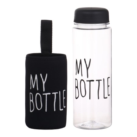 Water bottle, 500 ml, My Bottle, 19.5 x 6 cm, Czech included, black-1