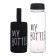 Water bottle, 500 ml, My Bottle, 19.5 x 6 cm, Czech included, black