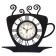 Watching interior, for the kitchen, "coffee cup", 31 x 33 cm, black