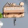 Key with a shelf "Visiting good..." Brown color, 28x23x7.5 cm