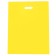 Polyethylene package with a cut handle, yellow 40-50 cm, 30 microns