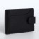 Men's purse on the button, a department for cards, coins, black color