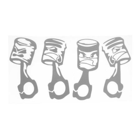 Sticker on the car "Piston", 20 × 10 cm, mix, set 4 pcs,-1
