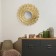 Decor Wall metal with a mirror "Flower. Sugar" gold 78.7x78.7x3.8 cm