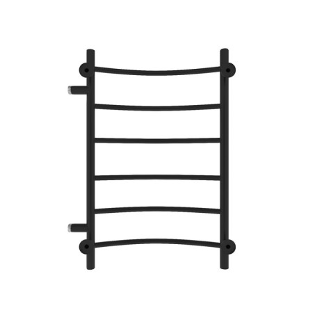 Water towel "Sanprise" Classic P6, 500x800 mm, side connector, black matte-4