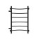 Water towel "Sanprise" Classic P6, 500x800 mm, side connector, black matte