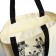 Bag Schoper without fastening, from textiles, beige color