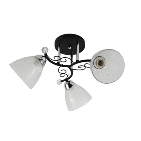 Lamp Ceiling Economy light 12258/3bk+CR WT, 3x60W, E27, 28x50x50 cm, color chromium