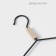 Shoulders - clothes hanger with reinforced shoulders Ladoom Laconique, 42 × 24 × 3.2 cm, black color is black