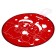 Ledyanka Soft "Snowman and Deer", diameter 33 cm, red