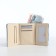 Women's wallet on the button, blue color