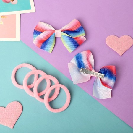 Hair set "Marta" (4 elastic bands, 2 clamps) gradient-2