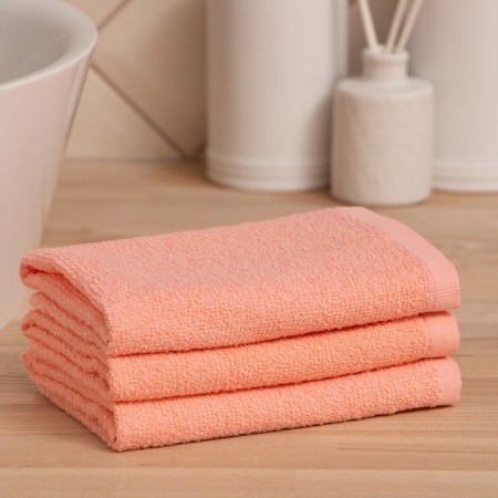 Terry napkin Universal for cleaning Sense and I, peach, 100% cotton, 350 g/m2