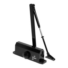 Доводчик дверной ТУНДРА D80BL, до 70 кг, черный