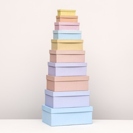 A set of boxes 10 in 1 "at dawn", 30 x 19 x 11.5 - 11 x 6.5 x 4 cm-2