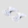 Hair hairpin white bow, set, 2 pcs, 7.5 cm, cold heart