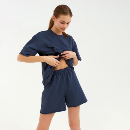 Women's costume (T -shirt, shorts) minku: casual collection color graphite, size 44-7