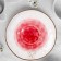 Ceramic Love plate, Ø 19 cm, red color, red color