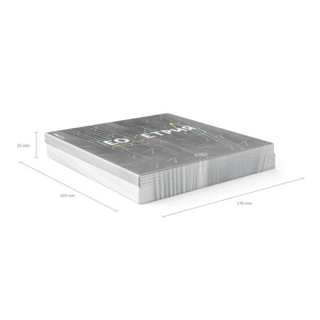 Subject notebook, 48 sheets, cells, geometry, erichkrause "Inscription", cardboard cover of Twin-lak, block offset 100%, information block-8