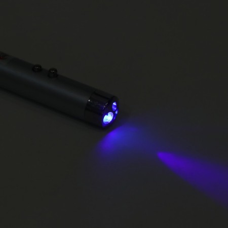 Laser pointer, with carbine, range 1 km, 3 lr 44, 7.3 x 1.2 cm, silver-3