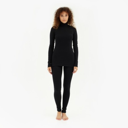 Women's thermal underwear (longshit, leggings) minku Black color, river 46-6